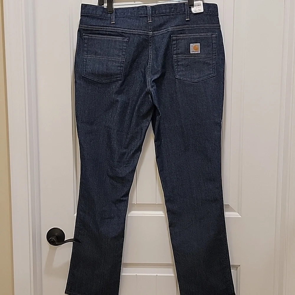 Carhartt Relaxed Fit Dark Blue Denim Jeans Size14 NWT - Picture 6 of 9